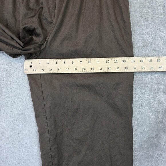 I. Magnin Pants Womens Medium Brown Pull On Elastic Waist Straight Leg Lounge - Picture 6 of 10